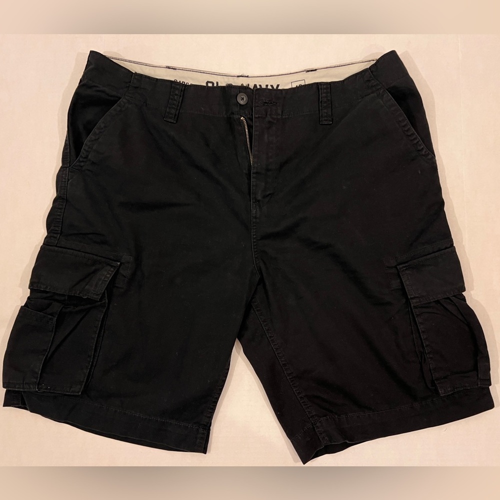 Old Navy Men’s Black Cargo Shorts Casual Cotton Blend
